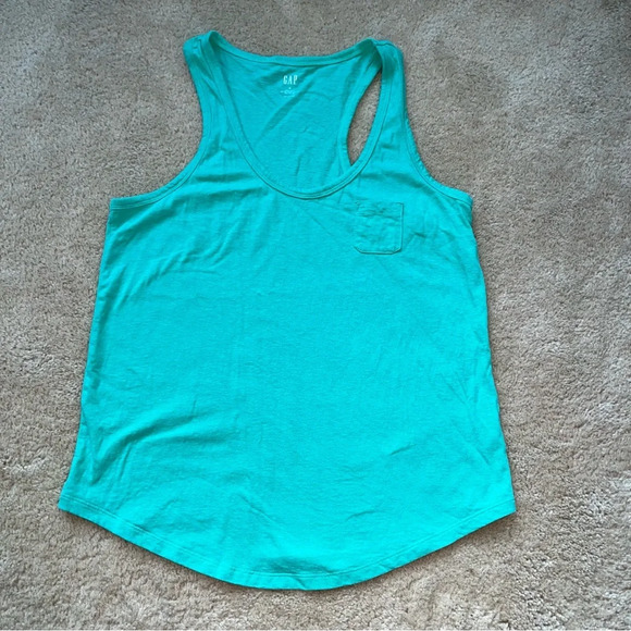 Gap Women’s Green Scoop Neck Tank Top - Size M - EUC - 100% Cotton - Picture 1 of 6